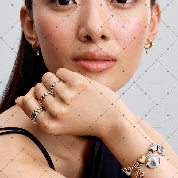 Pandora Engravable Heart & Arrow Double Dangle Charm - Picture 5 of 5